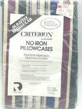 Dan River Striped Vintage Pillowcases Cotton Poly Blend picture