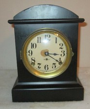 Beautiful antique regulator S. THOMAS 1890 Mantel Pendulum Chime clock w/ key picture
