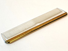 Vintage Vanity Accessory Gilt Metal Comb Holder 8 1/4
