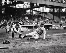1925 New York Yankees Babe Ruth Sliding On Game Black And White 4x6 Picture Cel picture