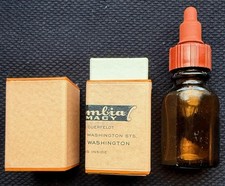 Vintage c-1920s Columbia Pharmacy Dropper Bottle in Original Box - New Old Stock picture