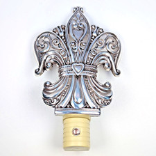 Brighton Sensor Night Light Fleur de Lis Heart Victorian Ornate Silver WORKS picture
