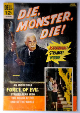 Die Monster Die 1965 Dell Comic Boris Karloff Horror Movie Classic 12c picture