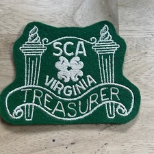 Vintage SCA Virginia Treasurer Patch. Rare picture