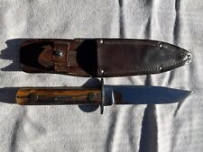 Vintage Unmarked Fixed Stag Knife W Leather Sheath (EDW K Tryon?) Unknown Maker picture