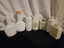 Lot 7 Vintage Milk Glass Jars/bottles picture