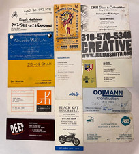 Lot of 11 Vintage SoCal Business Cards DEEP LA, AOL, Venice Beach Ephemera picture