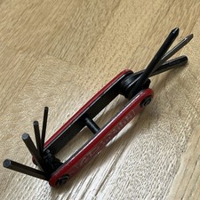 Vintage Cycle Design Bicycle Multi Tool 1980s 90s Folding Allen Hex Wrench Red picture