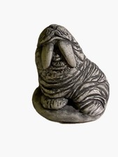 Bekka Mt St Helens Ash Sculpture Walrus Sea Elephant Figurine Handcrafted USA picture