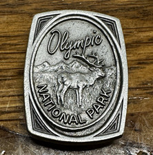 Vintage Olympic National Park Elk Souvenir Fridge Magnet  picture