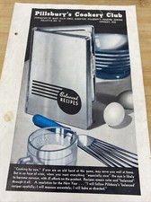 PILLSBURY'S COOKERY CLUB BULLETIN No. 16 January 1936 Balanced Recipes Retro Vtg picture