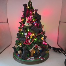 VTG Danbury Mint Christmas Tree Scottish Terrier Dog Scottie Works No Star picture