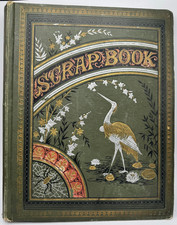 1876 Antique Victorian Scrapbook 100+ Die Cut Chromolithographs+Cards+Valentines picture
