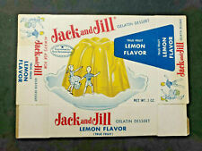 Vintage 1950s Jack And Jill Lemon Gelatin Box Junior Food Jello NOS (S12) picture