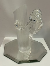 SWAROVSKI CRYSTAL THE WOODPECKERS SHARING ANNUAL EDITION 1988 WITH MIRROR 4 1/2” picture