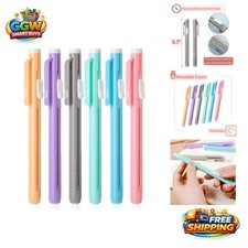 Elegant 6-Pack Pastel Retractable Eraser Pens for Flawless Sketching & Drafting picture