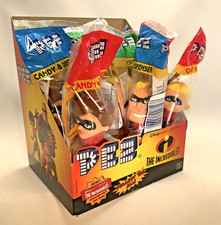 Lot of 11 The Incredibles PEZ Dispensers MIP - Counter Display Box included picture