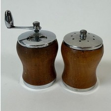 Vintage George S Thompson Salt and Pepper Grinder Mill Set picture