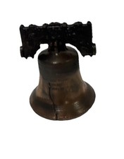 Vtg Bicentennial Liberty Bell Metal Bronze Souvenir Philadelphia Pennsylvania picture