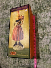 Retired 2004 Cracker Barrel Debra Schoch Witch with Pumpkin Figurine Boxed picture