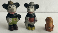 Vintage 1930's Walt Disney Mickey Mouse, Minnie Mouse, Pluto Japanese Bisque picture