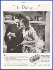 Vintage 1933 KODAK Verichrome Film Photography Ephemera 1930's Print Ad picture