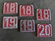 Vintage Aluminum French Taxi Number Signs picture