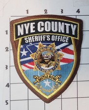 Nye County NV Sheriff's Patch Office Sew On Shoulder Nevada NOS Vintage picture