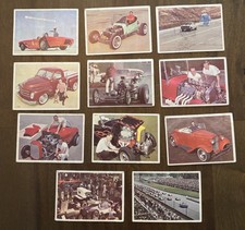 1965 Donruss Spec Sheet HOT ROD Magazine Card Lot Of 11 - Low Grade picture