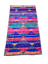 Vintage  Brightly Colored 1980-90s Geometric Beach Towel picture
