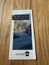 Pennsylvania Route 6 Take The Scenic Route Travel Brochure Map Fold-Out PA USA picture