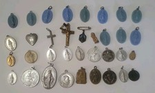Lot Of 36 VINTAGE OLD RELIGIOUS CATHOLIC HOLY PENDANTS MEDALS  picture