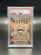 One Piece 2024 OP09 EN Monkey D. Luffy Wanted #119 Alt Art PSA 10 picture