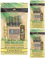 King Palm | Slim | Natural | Prerolled Palm Leafs | 3 Packs of 5 Each = 15 Rolls picture