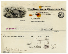 1925 Twitchell-Champlin Co. Invoice Hatchet Brand Wholesale Grocers  Portland ME picture