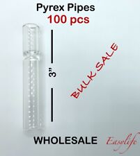 WHOLESALE 100x One Hitter Pyrex Glass Pipe 3 Inches - SAME DAY SHIP- US SELLER picture