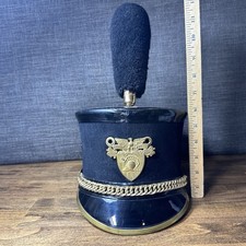 VINTAGE West Point Cadet Full Dress Shako Hat 7 1/8 Black Blayly Inc 1967 picture