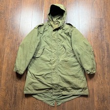 Vintage US Military M-1951 M51 Fishtail Parka With Liner Mens Medium Green 50s picture