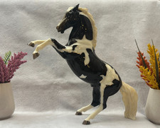 Breyer 2026 Custom Traditional Black Pinto w/mapping on Fighting Stallion Mold picture
