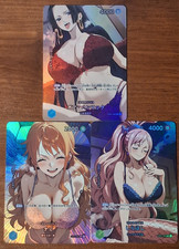 One Piece Waifu Card Lot Boa Hancock Nami Shirahoshi Holo Anime Card Bundle (3) picture