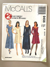 1990's McCall's Misses' Dress Pattern 9456 Size 6-10 UNCUT picture