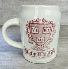 Vintage Harvard Cooperative Society Mug Red Crest VERITAS Stein Dick Herndon picture