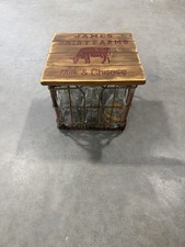 Vintage Michigan Milk Bottles West Side Dairy Ann Arbor Metal Carrier Crate Lot picture