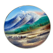 SAN FRANCSICO MOUNTAINS ARIZONA Antique  Souvenir China TRINKET DISH PLATE picture