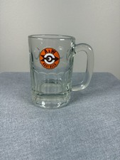 Vintage A&W Root Beer Glass Mug Bullseye Arrow Logo Heavy Dimpled Soda Stein picture