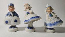 3 Bisque Dutch Girls and 1 Boy Swayers- Touch and They Sway - Made in Japan picture
