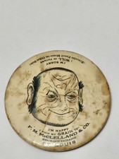 Antique Cellulid Advertising Paperweight F.M. McClelland & Co. Reversable Face picture