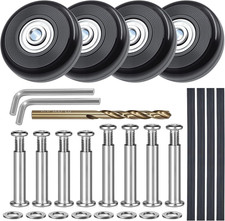 4 Sets 50Mm Silent Luggage Wheels Replacement Kit Compatible with Samsonite | In picture