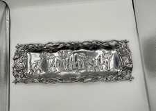1997 Arthur Court Aluminum Jaguar , Elephant, Bird Tray 7/19 Inch picture