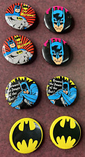 1989 Batman Button Collection DC Comics Pin Rare Original Lot of 8 Buttons picture
